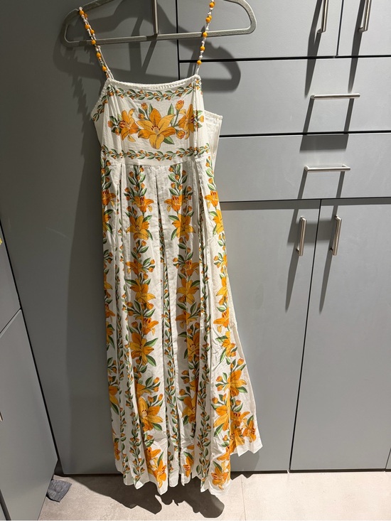 FARM Rio Dresses & Skirts - Farm Rio White Maxi Dress with Yellow Floral Print